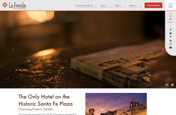 Previous Hotel Website Design Sample