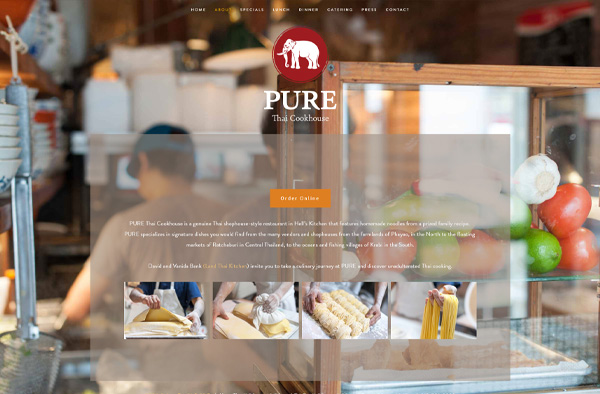 Previous Thai Restaurant Website Design Sample