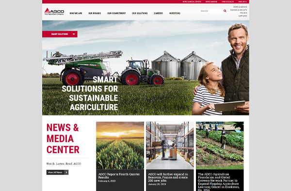 Previous Agricultural Manufacturing Website Design Sample