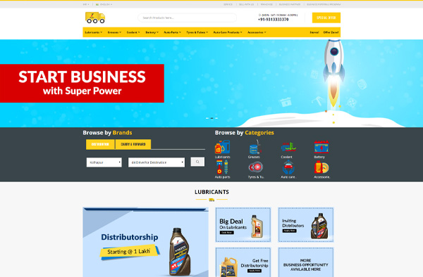 Previous Automotive Supplies Website Design Example