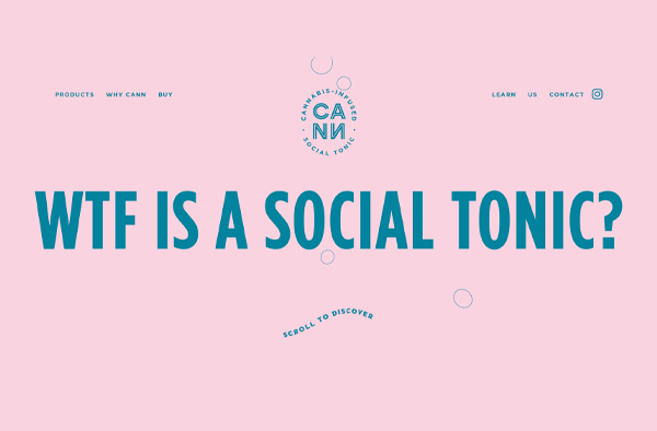 Previous Cannabis Beverage Website Design Example
