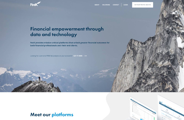 Previous Financial Data and Technology Website Design Sample