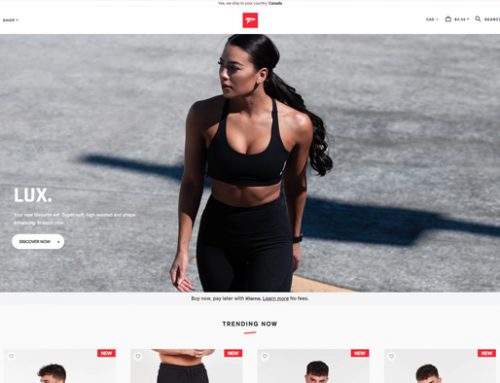 Previous Fitness Apparel Website Design Example