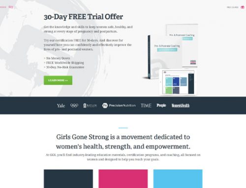 Previous Health & Fitness Website Design Example