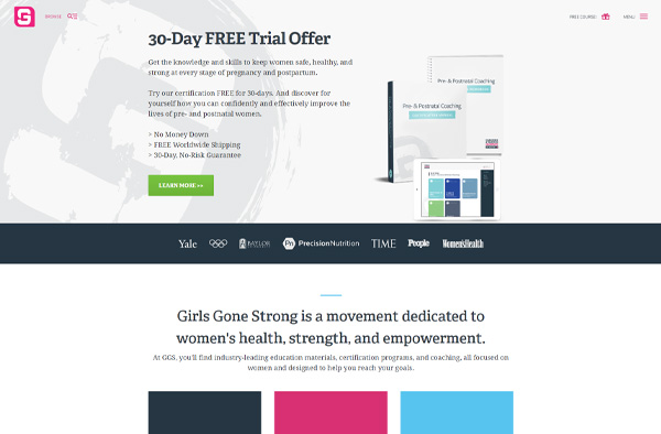 Previous Health & Fitness Website Design Example