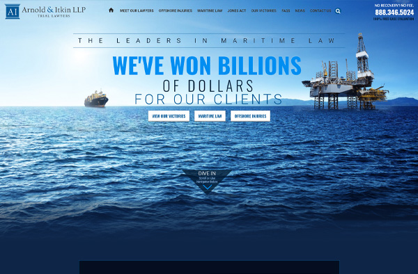 Previous Maritime Law Website Design Sample