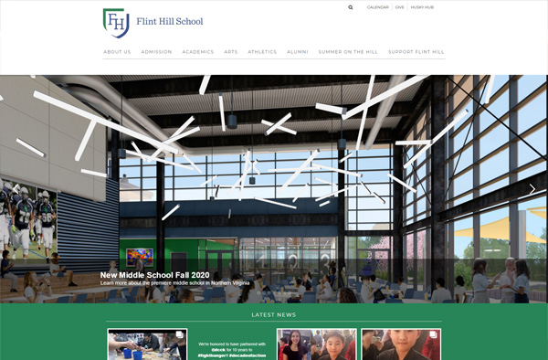 Previous Middle School Website Design Example