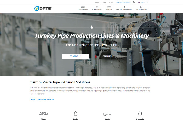 Previous Pipe Manufacturing Website Design Sample
