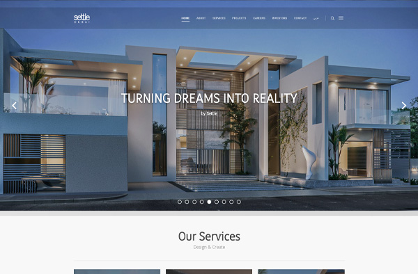 Previous Real Estate Development Website Design Example