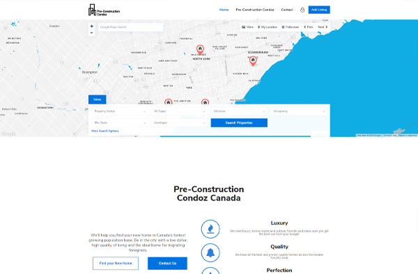 Previous Real Estate Website Design Example